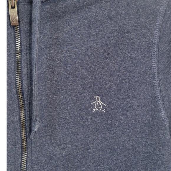 Penguin by Munsungwear Hoodie Mens Small Blue Zip-Up Casual Classic Warm Hoodie - Picture 3 of 7